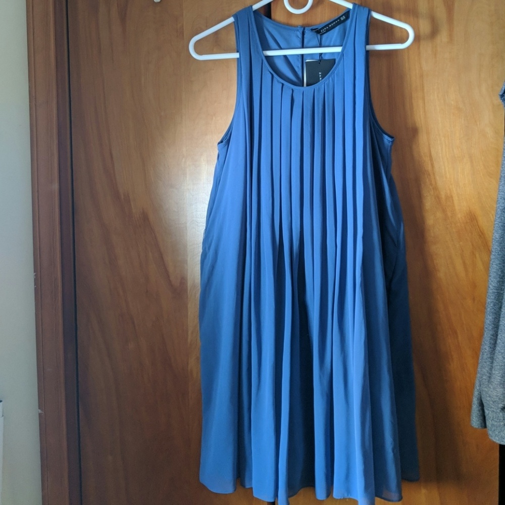 Flapper style blue sleeveles Zara dress never worn